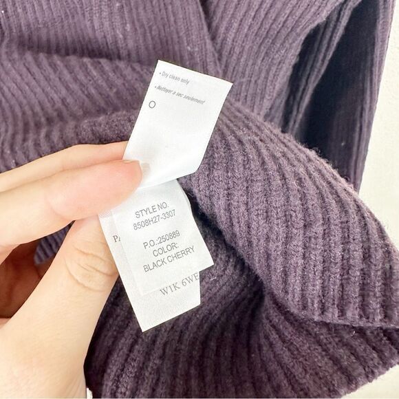 Paige Virtue Rib Wool Purple Pull Over Sweater Top XL - Picture 8 of 8